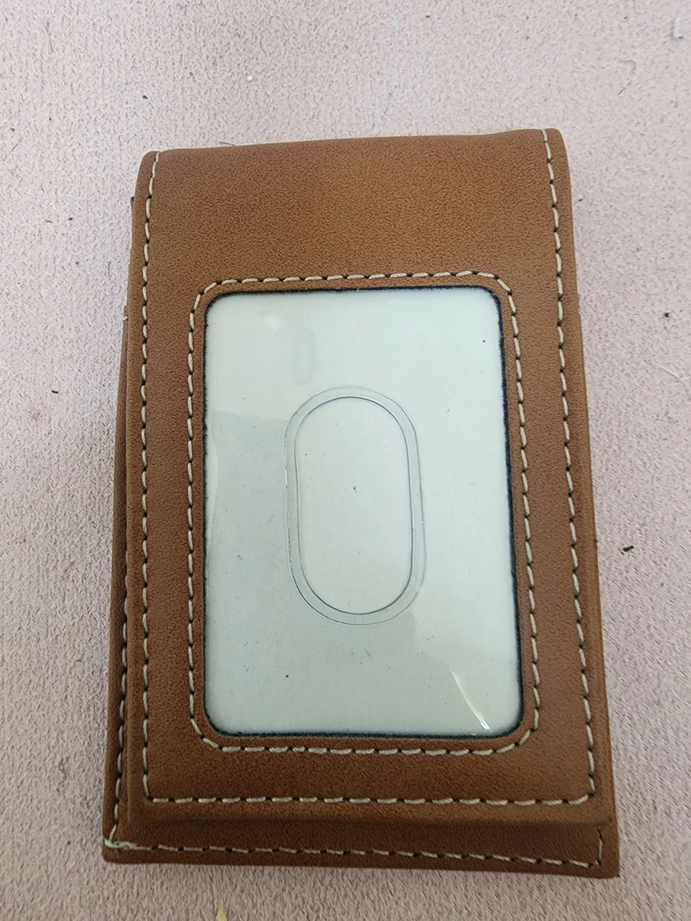 Georgia Bulldogs UGA Tan Front Pocket Wallet Leather Card Holder Wallet - Brown